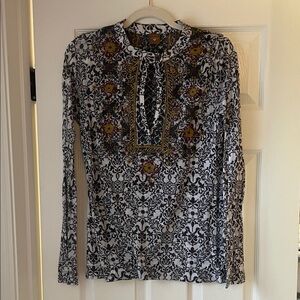 Language Patterned Women's Long Sleeve Top